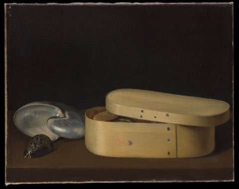 Still Life with Shells and a Chip-Wood Box by Sebastian Stoskopff.