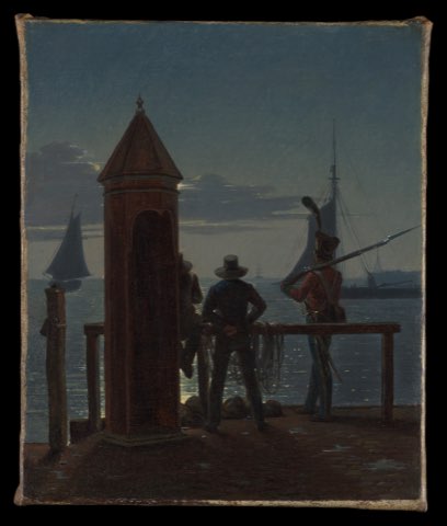 View from the Citadel Ramparts in Copenhagen by Moonlight by Martinus Rørbye.