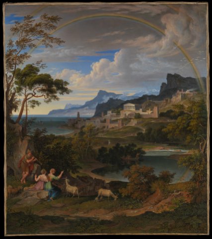 Heroic Landscape with Rainbow by Joseph Anton Koch.