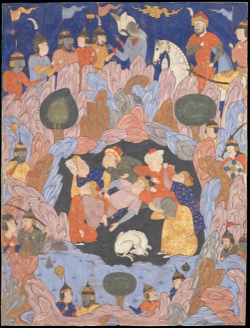 "The Seven Sleepers of Ephesus", Folio from a Falnama (Book of Omens) by Unknown maker.