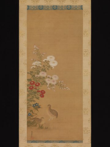 Quail and Autumn Flowers by Tosa Mitsuoki.