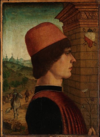 Portrait of a Man, possibly Matteo di Sebastiano di Bernardino Gozzadini by Maestro delle Storie del Pane.