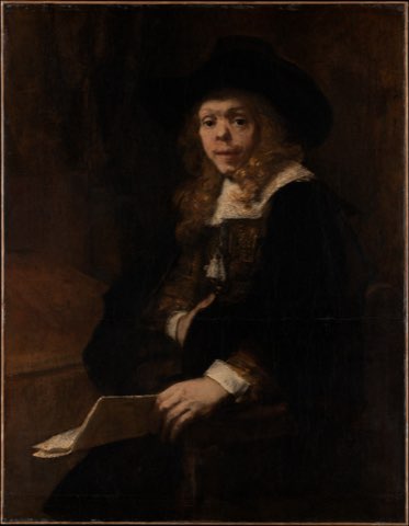 Portrait of Gerard de Lairesse by Rembrandt (Rembrandt van Rijn).