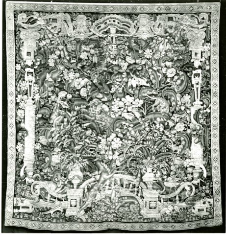 Thickets with Large Leaves, Flowers, Animals,... by Unknown maker.