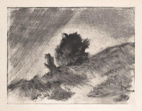 Landscape by Edgar Degas.