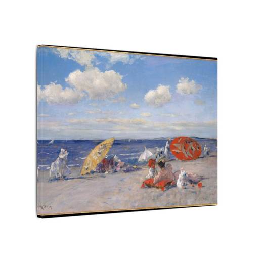 At the Seaside on 16 × 12 matte canvas, side.