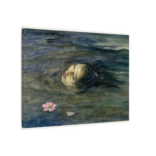 The Strange Thing Little Kiosai Saw in the River on 16 × 12 matte canvas, side.