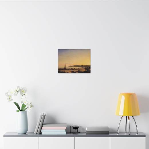 Stage Fort across Gloucester Harbor on 16 × 12 matte canvas, context 2.