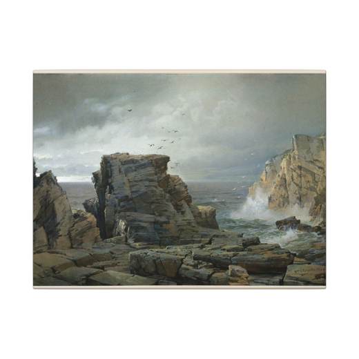 A Rocky Coast on 16 × 12 matte canvas, front.