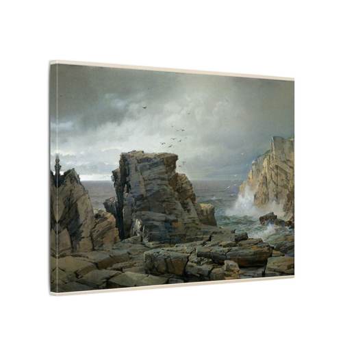 A Rocky Coast on 16 × 12 matte canvas, side.