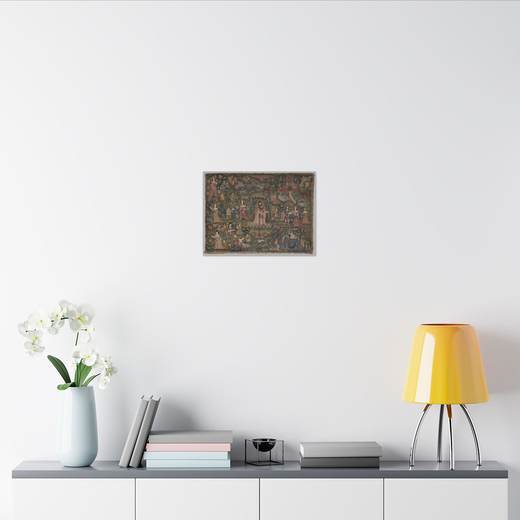 Panel with Biblical vignettes on 16 × 12 matte canvas, context 2.
