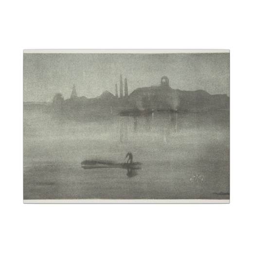 Nocturne (Nocturne: The Thames at Battersea) on 16 × 12 matte canvas, front.