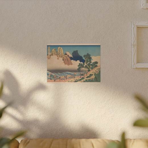 View from the Other Side of Fuji from the Minobu River (Minobugawa ura Fuji), from the series Thirty-six Views of Mount Fuji (Fugaku sanjūrokkei) on 16 × 12 matte canvas, context 1.