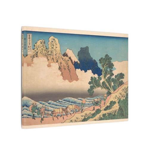 View from the Other Side of Fuji from the Minobu River (Minobugawa ura Fuji), from the series Thirty-six Views of Mount Fuji (Fugaku sanjūrokkei) on 16 × 12 matte canvas, side.