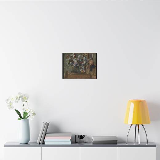 A Woman Seated beside a Vase of Flowers (Madame Paul Valpinçon?) on 16 × 12 matte canvas, context 2.
