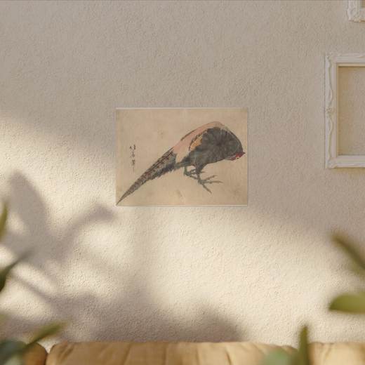 Bird on 16 × 12 matte canvas, context 1.