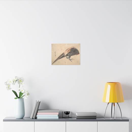 Bird on 16 × 12 matte canvas, context 2.