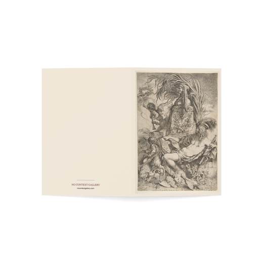 The Genius of Castiglione on 5 × 7 blank art card, open cover.