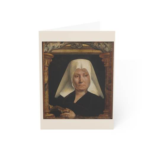 Portrait of a Woman on 5 × 7 blank art card, front.