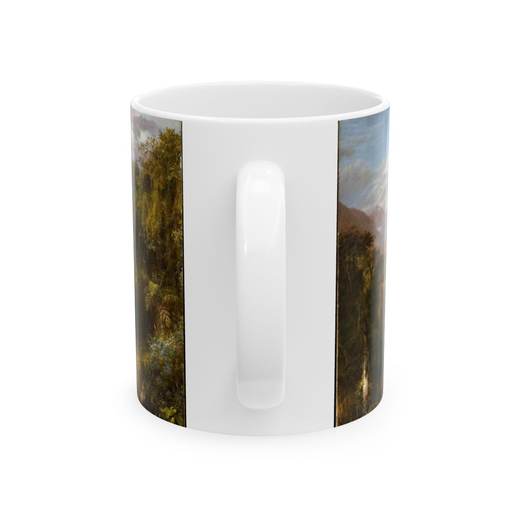 Heart of the Andes on Ceramic mug, 11 oz or 15 oz, back.