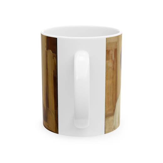 Augustus Saint-Gaudens on Ceramic mug, 11 oz or 15 oz, back.