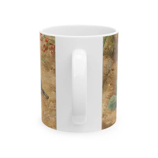 Plums on Ceramic mug, 11 oz or 15 oz, back.