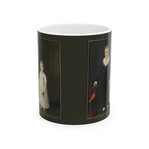 Edward and Sarah Rutter on Ceramic mug, 11 oz or 15 oz, front.