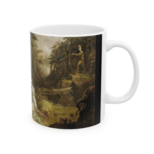 Leatherstocking's Rescue on 11 oz ceramic mug, right.