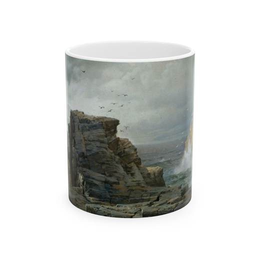 A Rocky Coast on Ceramic mug, 11 oz or 15 oz, front.