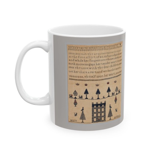 Sampler on Ceramic mug, 11 oz or 15 oz, left.