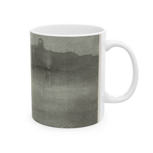 Nocturne (Nocturne: The Thames at Battersea) on Ceramic mug, 11 oz or 15 oz, right.