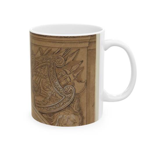 Armorial Trophy on Ceramic mug, 11 oz or 15 oz, right.