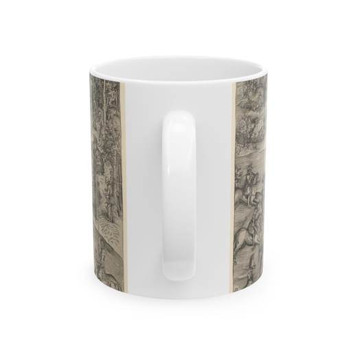 The Stag-Hunt on Ceramic mug, 11 oz or 15 oz, back.