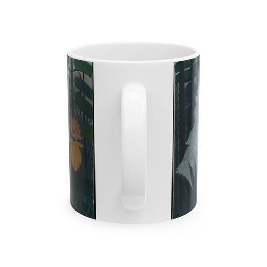 The Repast of the Lion on Ceramic mug, 11 oz or 15 oz, back.