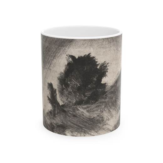 Landscape on Ceramic mug, 11 oz or 15 oz, front.