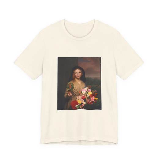 The Flower Girl on Bella + Canvas 3001 T-shirt · Natural, front 2.