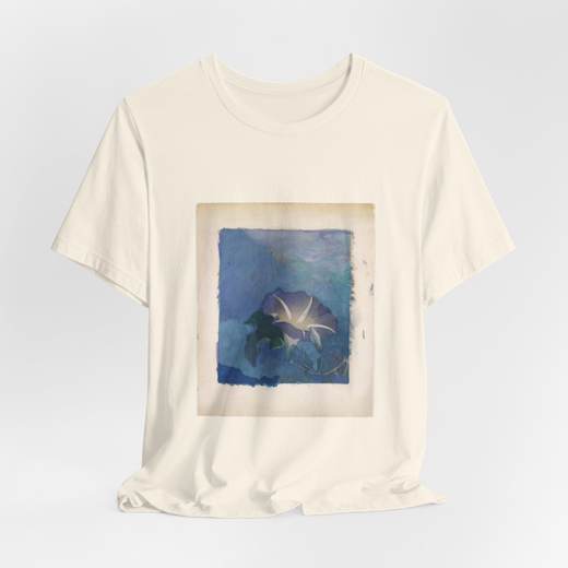 Nocturne on Bella + Canvas 3001 T-shirt · Natural, hanging 1.