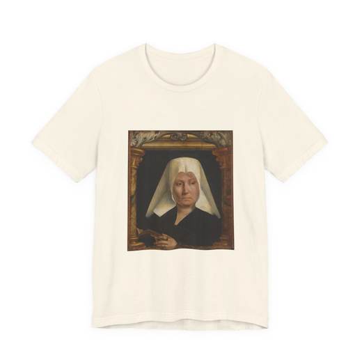Portrait of a Woman on Bella + Canvas 3001 T-shirt · Natural, front 2.