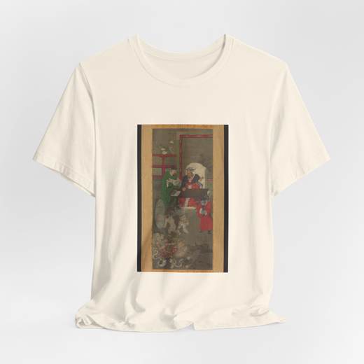 Ten Kings of Hell on Bella + Canvas 3001 T-shirt · Natural, hanging 1.