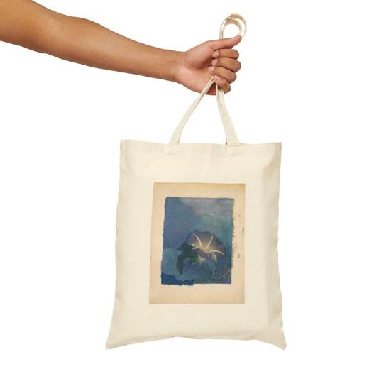 Nocturne on Natural cotton canvas tote bag, context front.