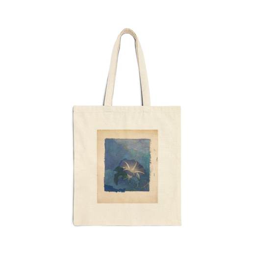 Nocturne on Natural cotton canvas tote bag, front.