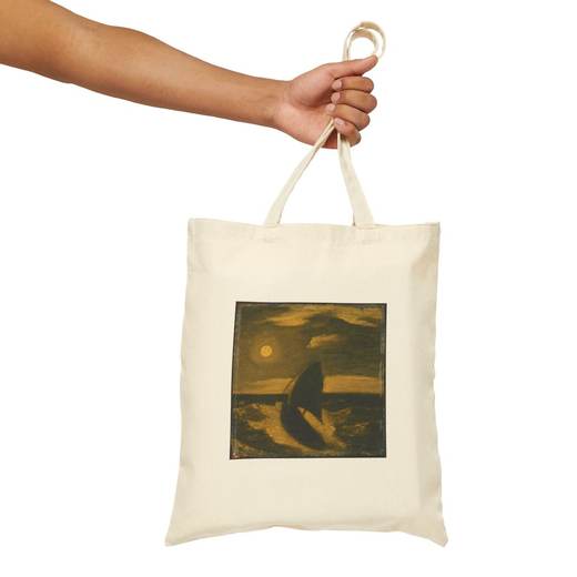 The Toilers of the Sea on Natural cotton canvas tote bag, context front.