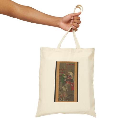 Ten Kings of Hell on Natural cotton canvas tote bag, context front.