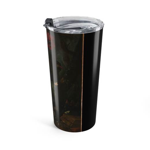 Still Life with Poppy, Insects, and Reptiles on 20 oz stainless steel tumbler, right.