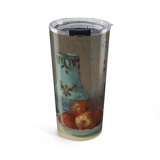 Still Life with Apples and Pitcher on 20 oz stainless steel tumbler, front.