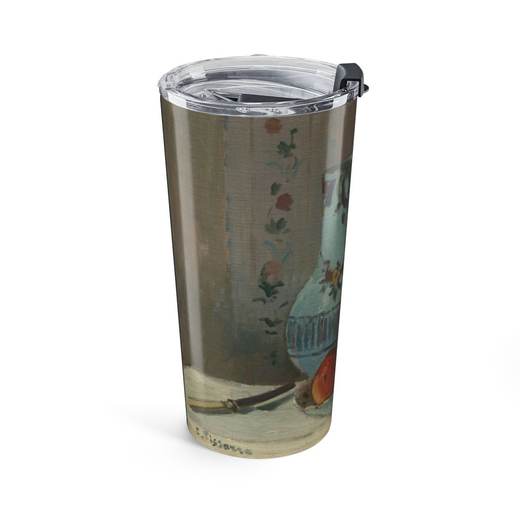 Still Life with Apples and Pitcher on 20 oz stainless steel tumbler, left.