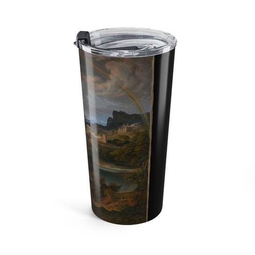 Heroic Landscape with Rainbow on 20 oz stainless steel tumbler, right.