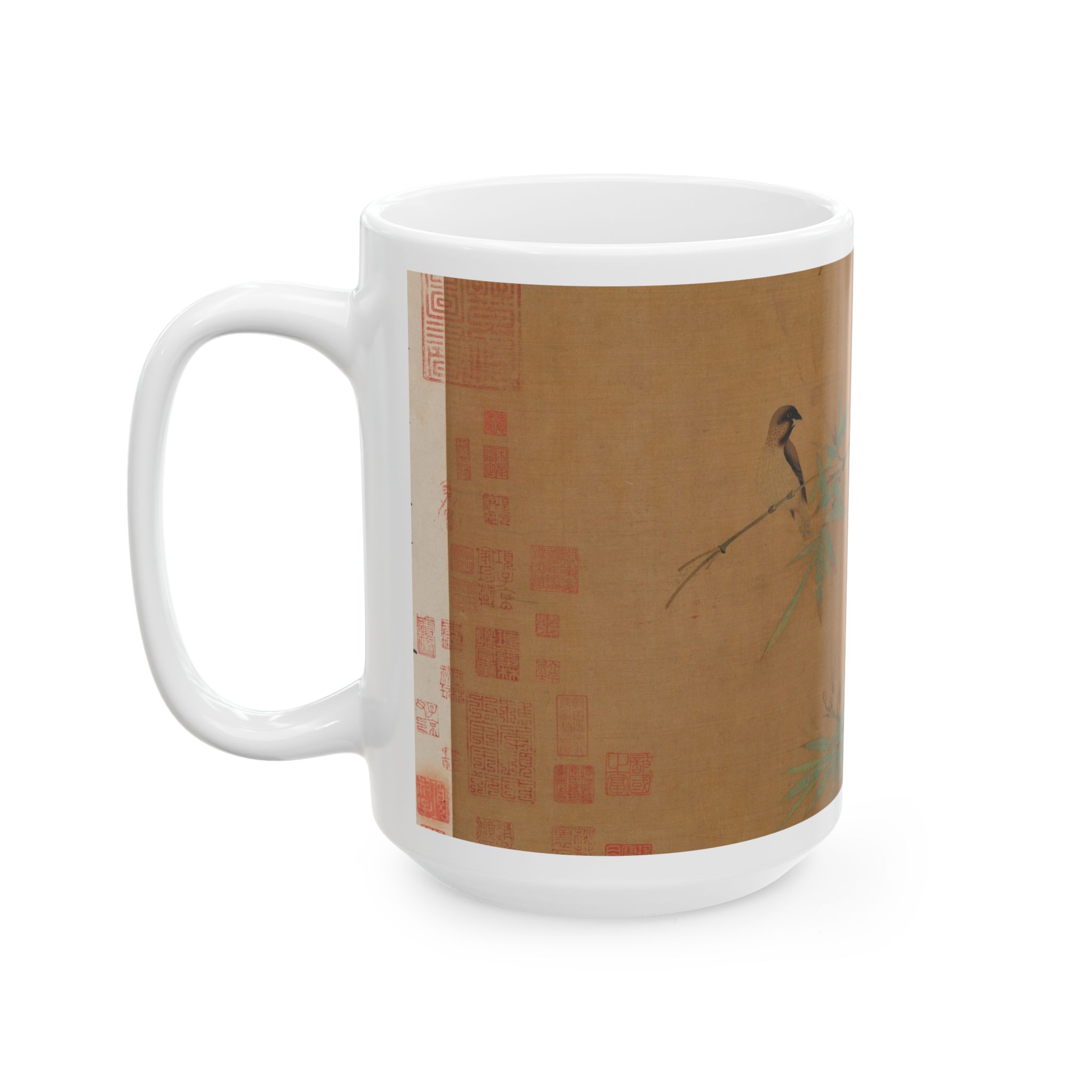 Finches and bamboo · Mug - Image 7
