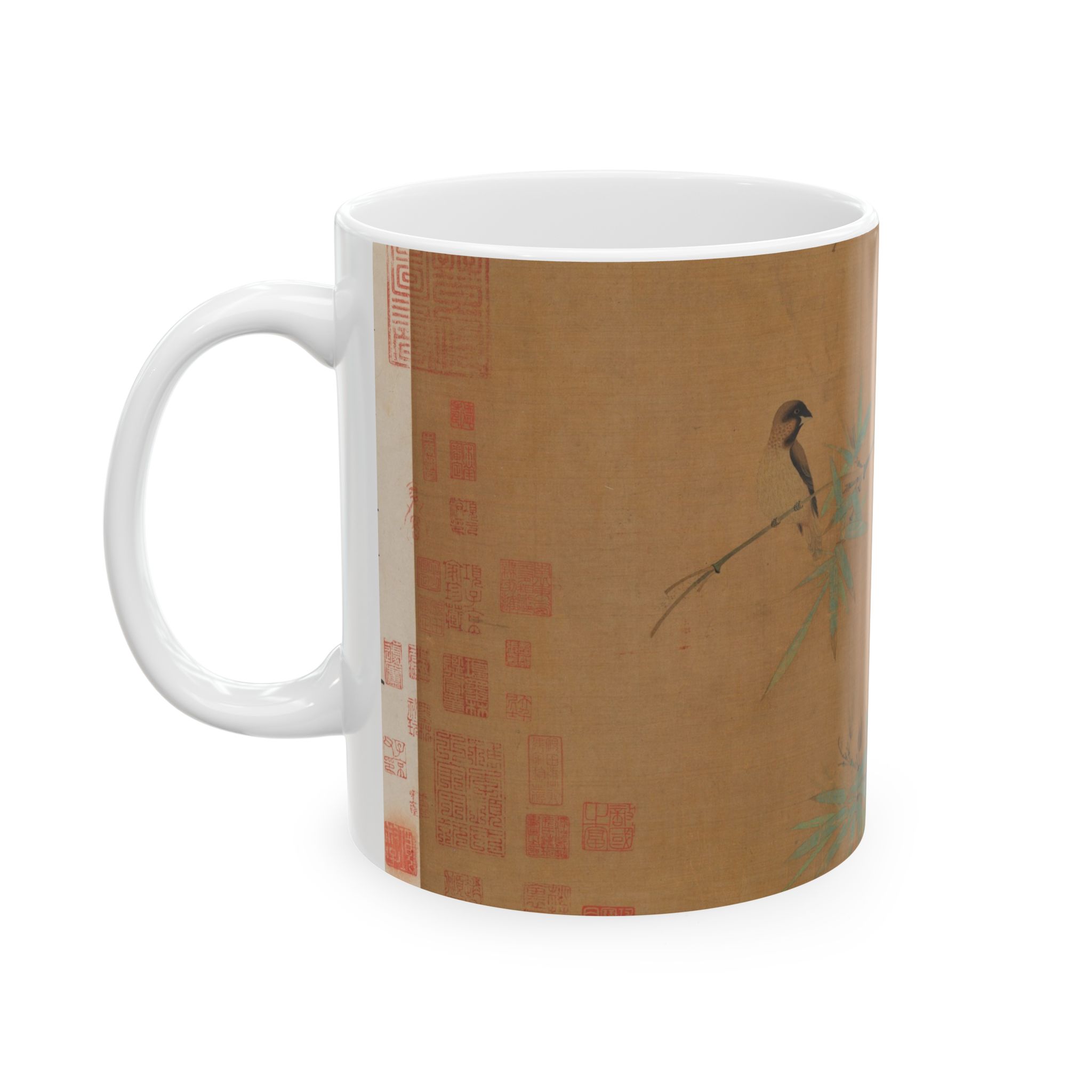 Finches and bamboo · Mug - Image 3