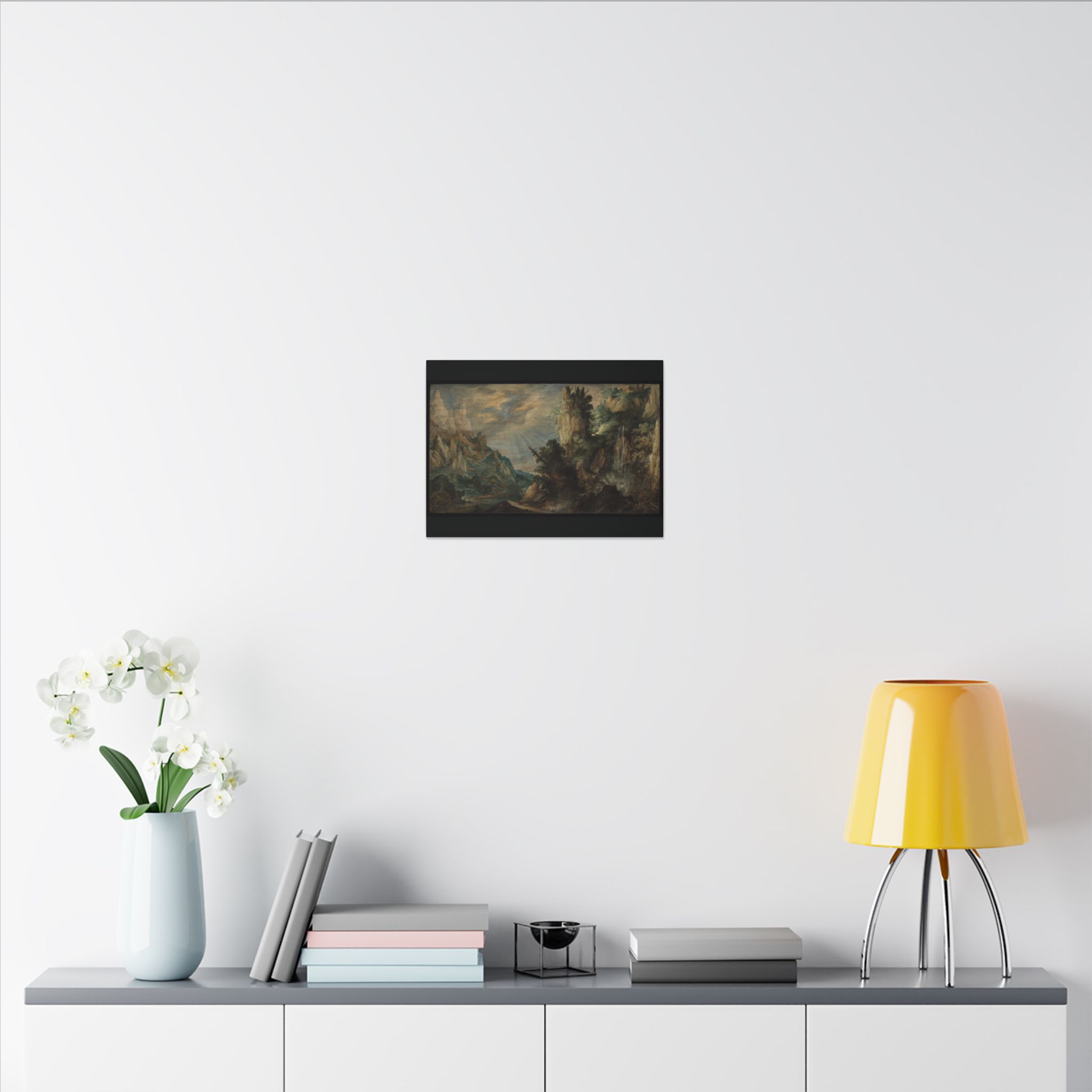 A Mountainous Landscape with a Waterfall by Kerstiaen de Keuninck · Matte Canvas - Image 4